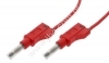 2212/600V-150-RT  Przewód PVC 1,0mm2, 1,5m, 2x(wt.+gn.)4mm, czerwony, ELECTRO-PJP, 2212600V150RT